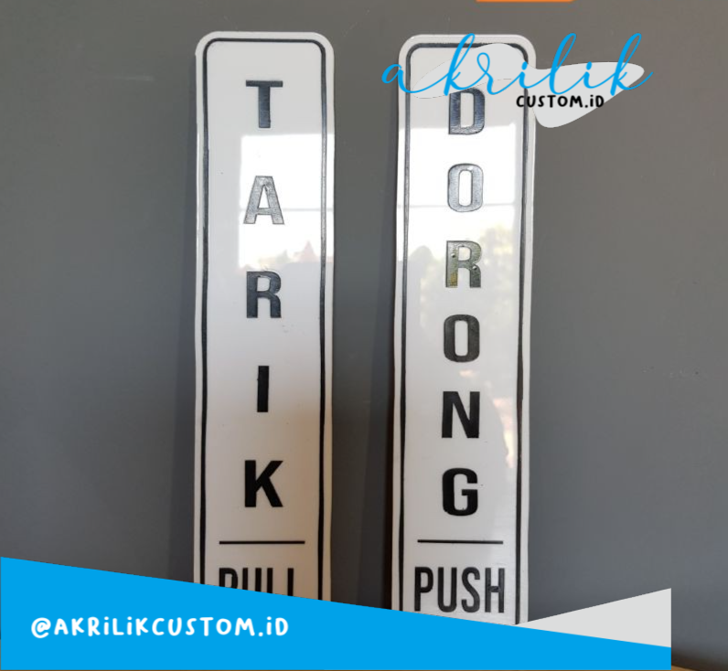 Jual Plat Akrilik Sign Label Acrylic Stiker Petunjuk Tarik Dorong Indonesia Shopee Indonesia