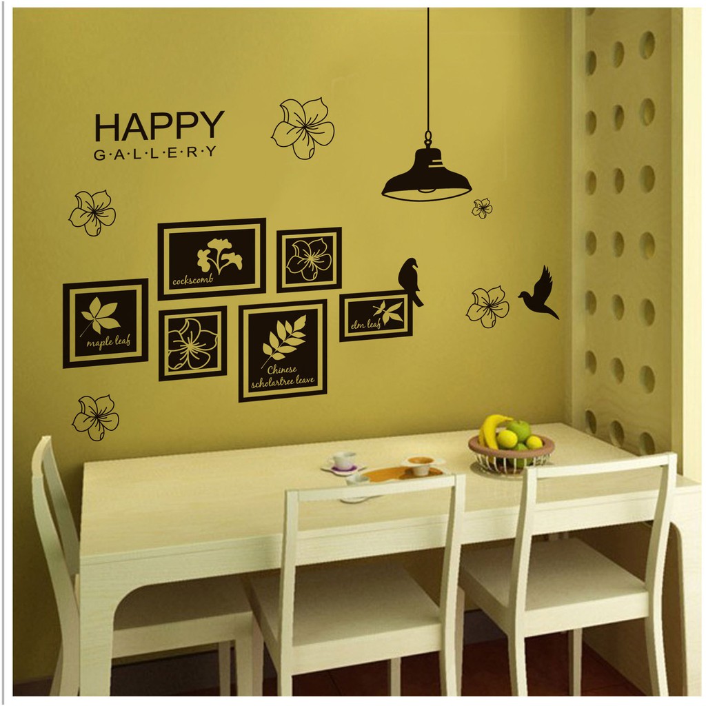 RELIZA WALL STICKER / STIKER DINDING FRAME BINGKAI FOTO HITAM LAMPU DAPUR KITCHEN JM7193