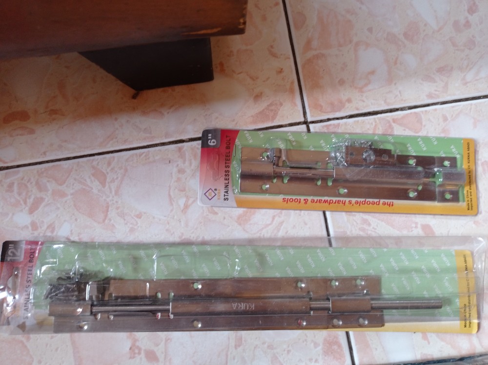 Grendel Slot 12  Stainless / Slot Pintu 12 Inch / Grendel Stainless 30 Cm