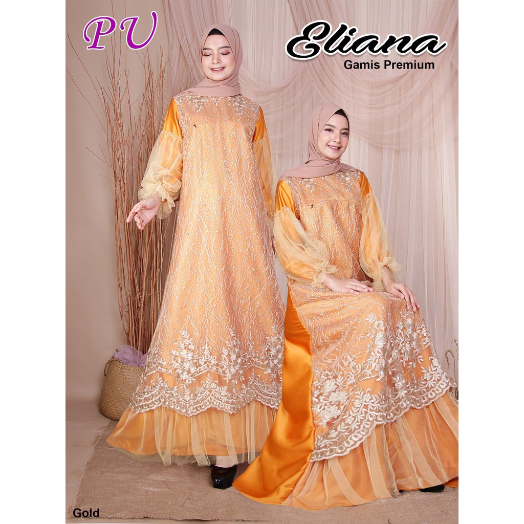 GAMIS PESTA MEWAH ELIANA / DRESS PESTA MUSLIM PREMIUM MEWAH