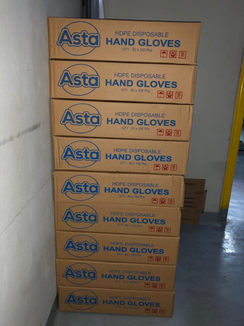 Sarung tangan plastik ASTA isi 100pcs / sarung tangan kecantikan salon / hand glove READY