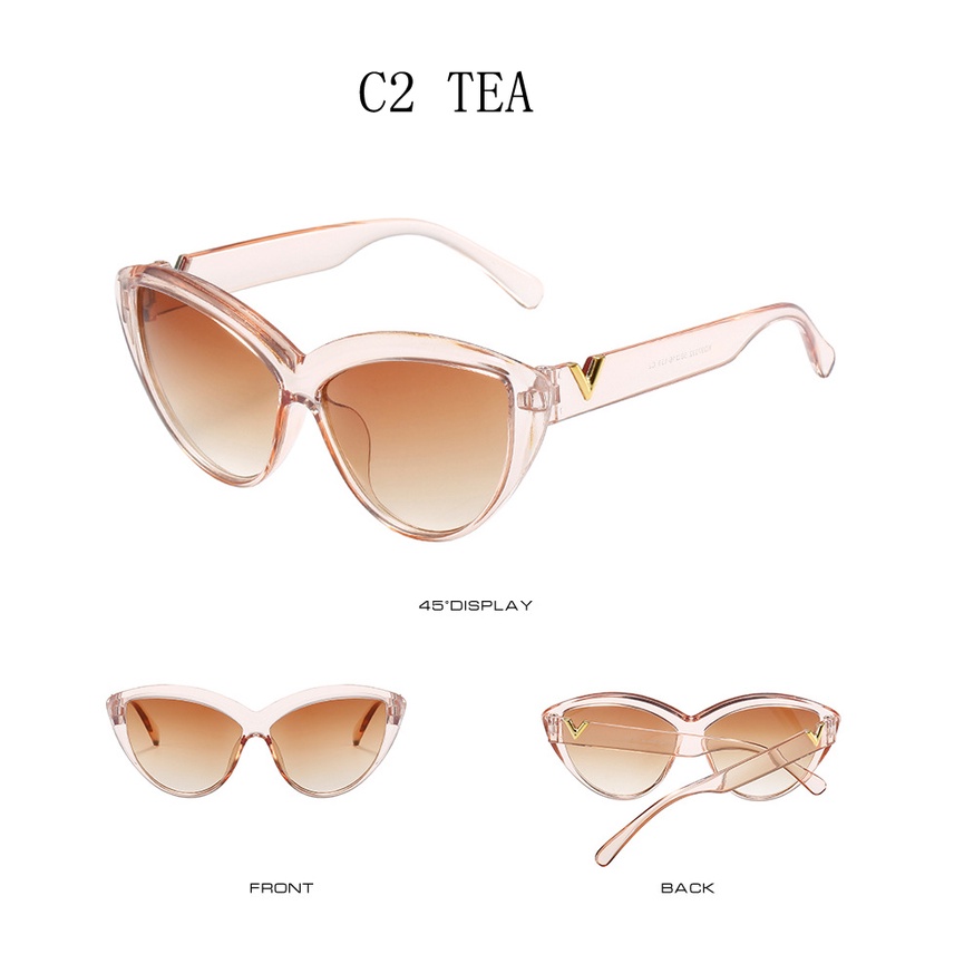 Kacamata Hitam Cat Eye Vintage Retro Mewah 2021 Untuk Priawanitamusim Panas