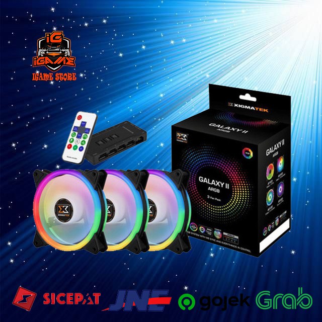 Fan Casing XIGMATEK Galaxy II Elite 3 Fan RGB 3in1 (REMOTE+CONTROLER) MANTULLL GAN