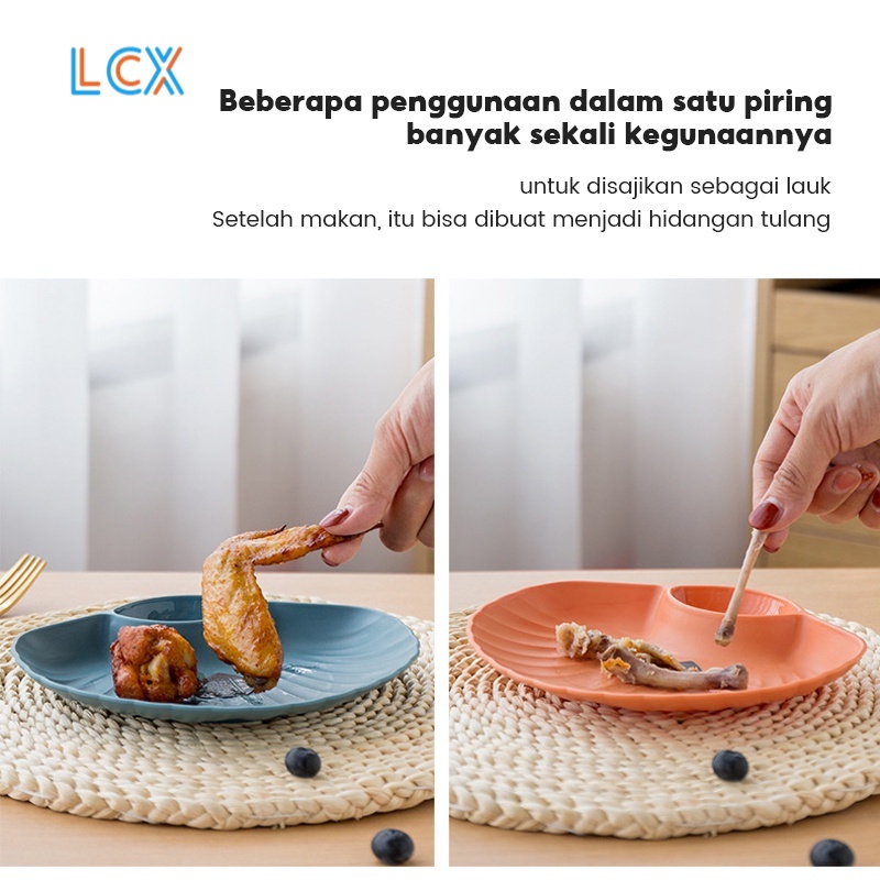 LCX Piring Plastik Plastic Plate / Piring Kerang Shell Plate Kue Roti VS-90