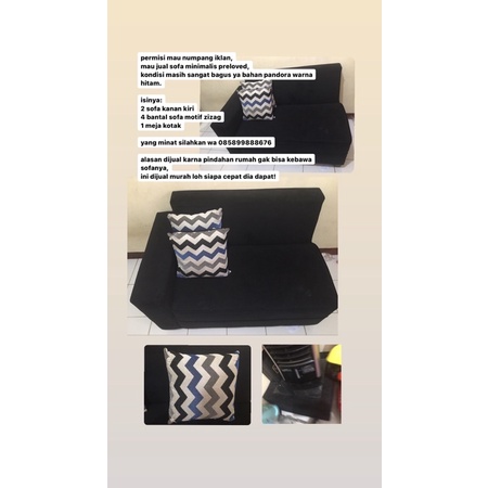 sofa minimalis preloved good condition bisa tukar tambah sama sofabed