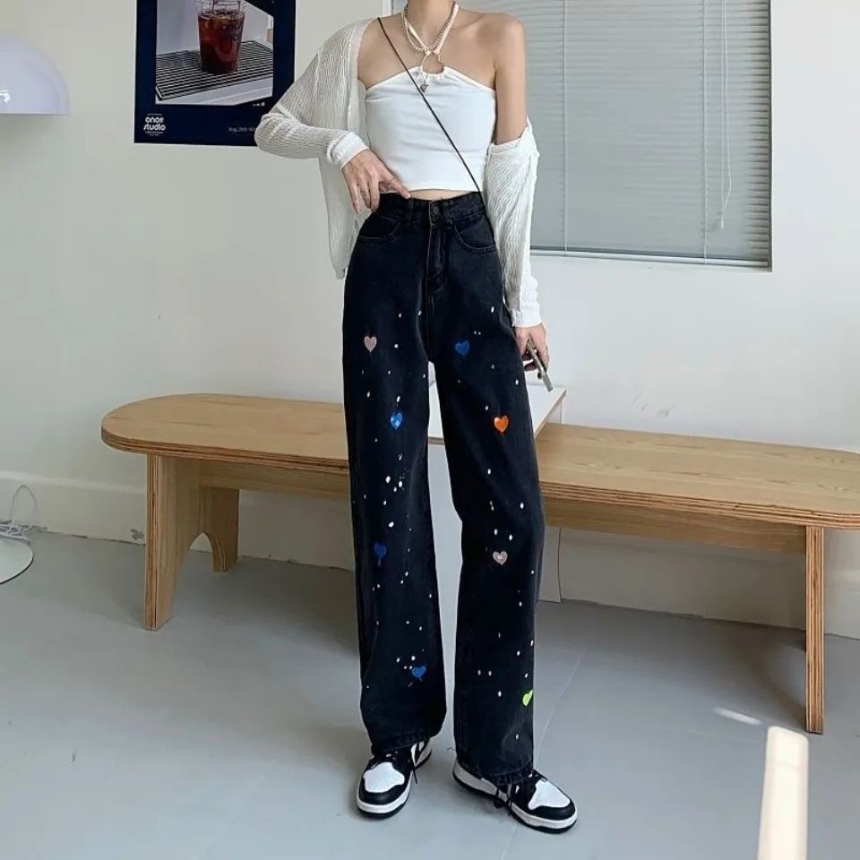 HIGHWAIST KULOT JEANS WANITA LOOSE BLACK HANGOVER