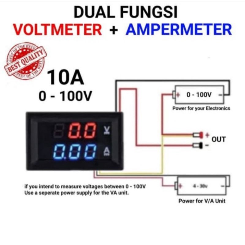 volt meter dan ampere meter digital