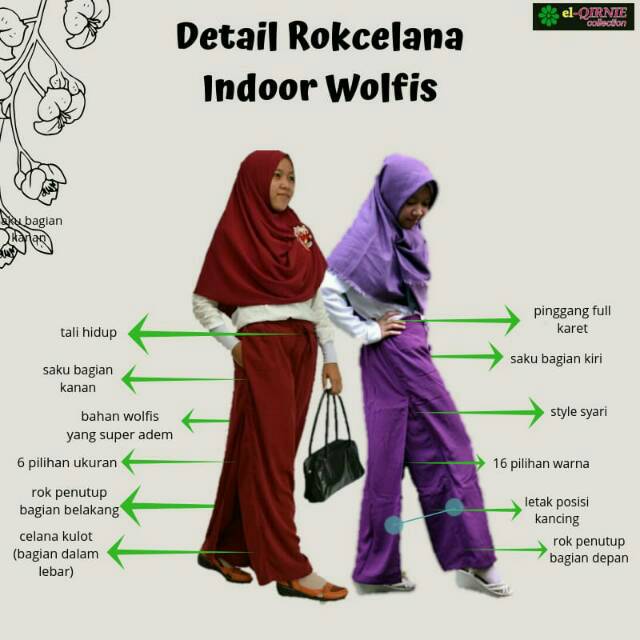 Koleksi Rok Celana Wolfis El Qirnie Collection