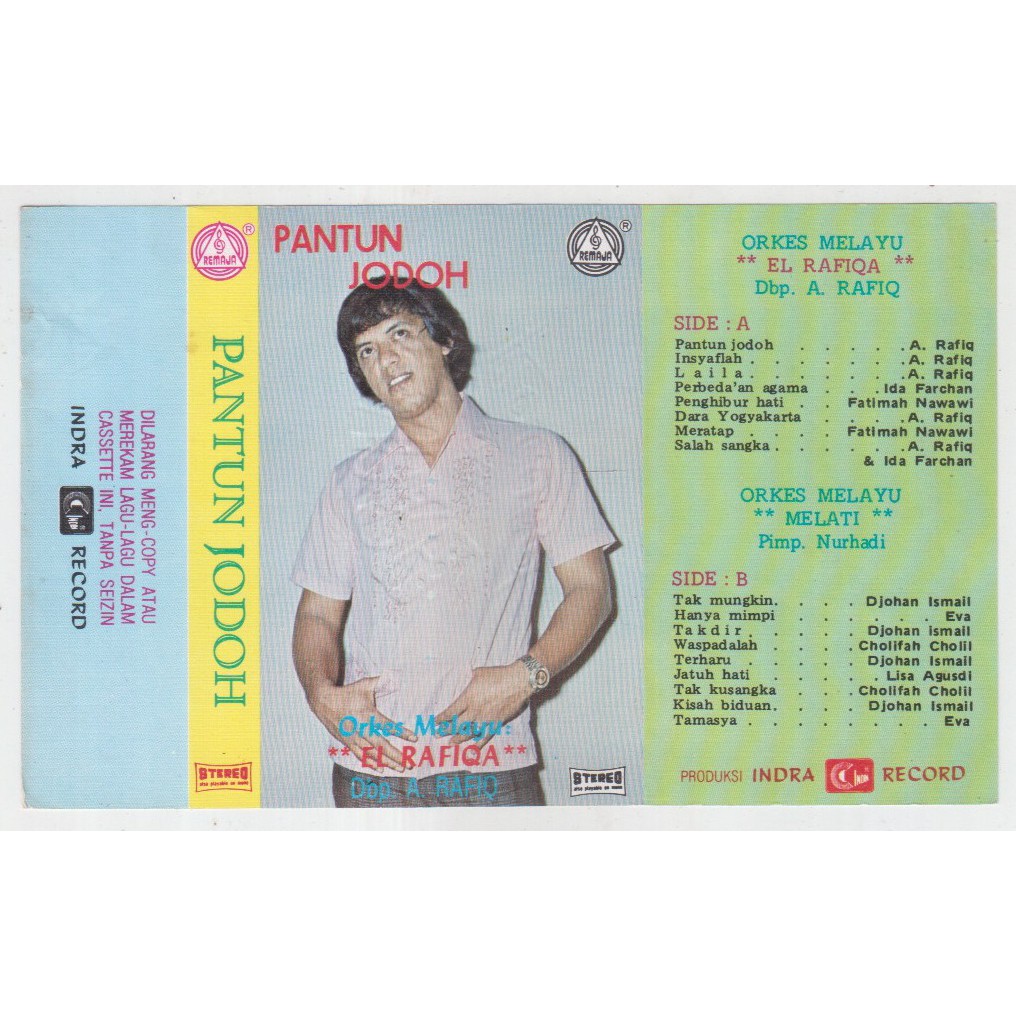 COVER SAMPUL KASET ORKES MELAYU EL RAFIQA - PANTUN JODOH
