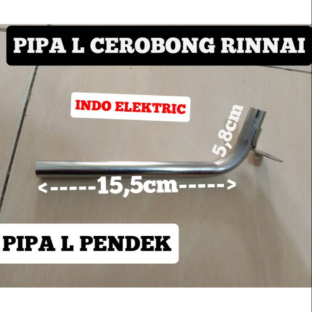 PIPA L CEROBONG KOMPOR GAS RINNAI PENDEK