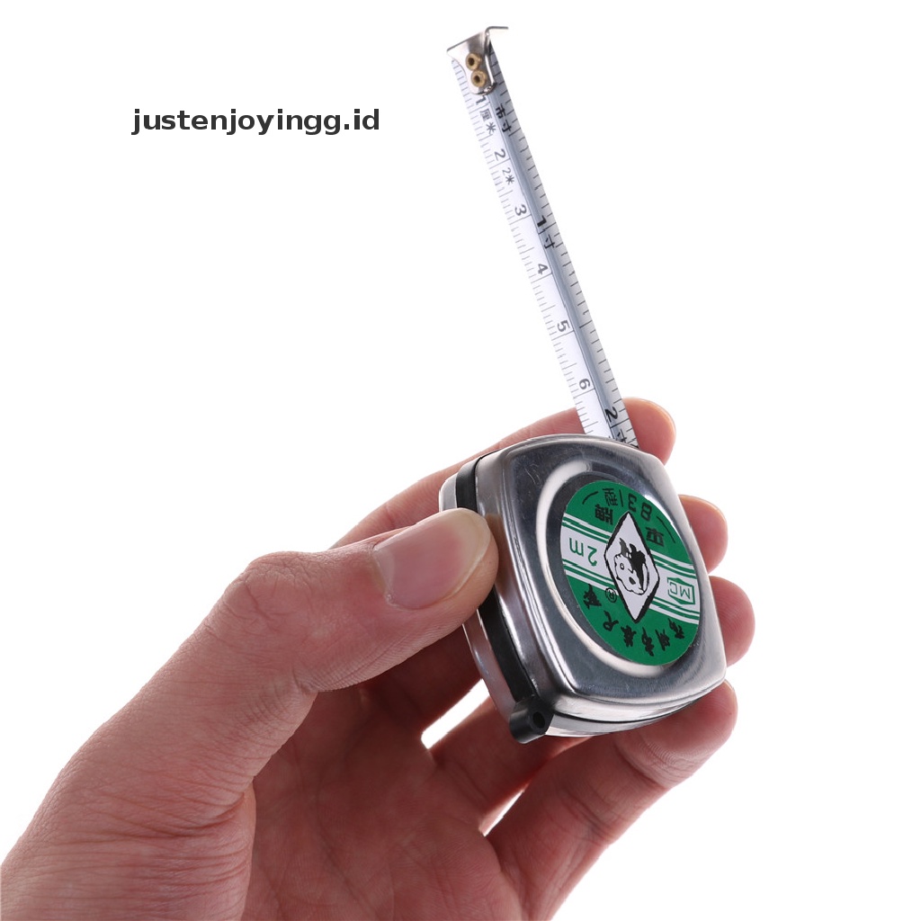 // justenjoyingg.id // Cheap 2M Retractable Ruler Tape Portable Mini Metal Pull Ruler Tape Measure ~