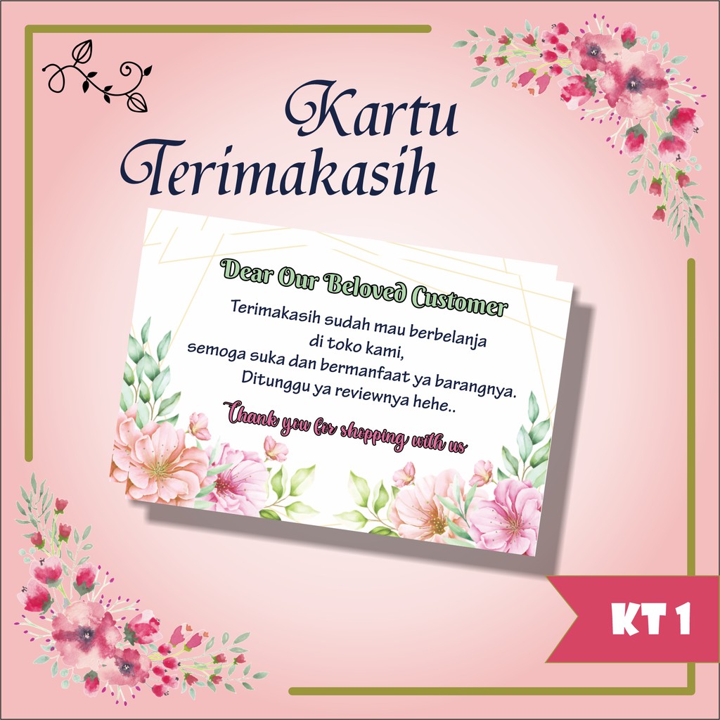 Thank you card custom | kartu ucapan | thanks card | gift card | kartu ucapan thank you for order