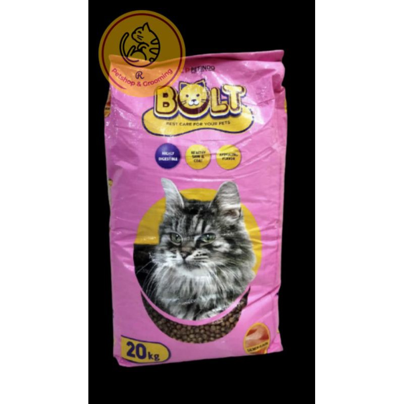 Makanan kucing bolt 20kg rasa salmon