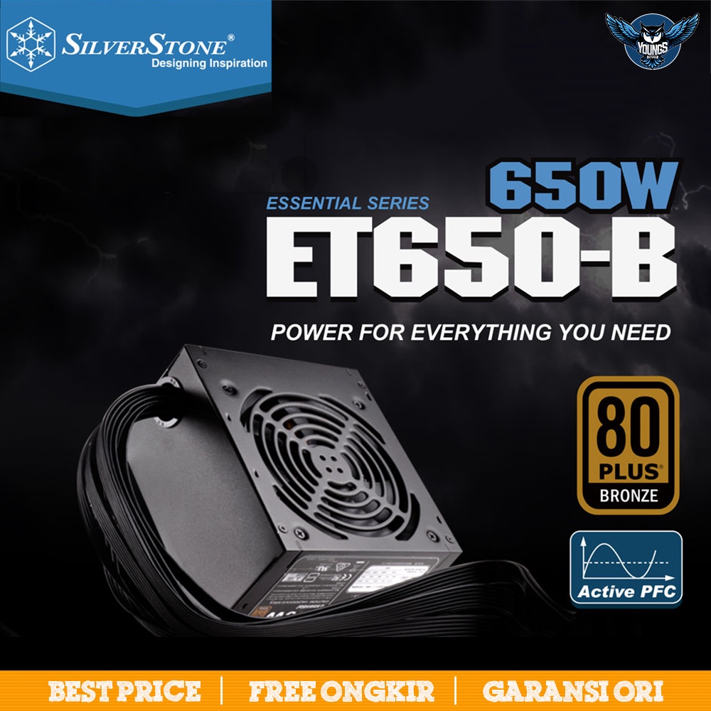 PSU SILVERSTONE 650W 80+ BRONZE | Power Supply 650 Watt ET650B ET650 B