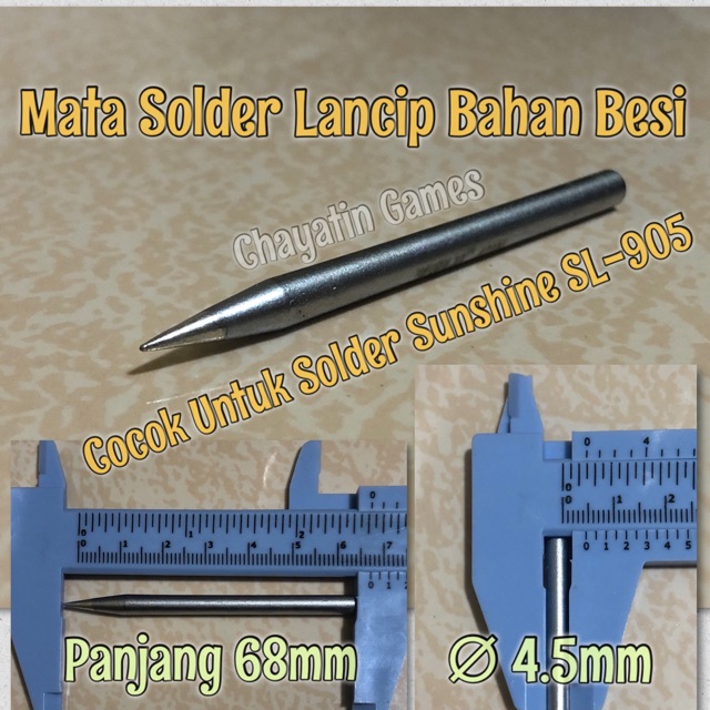 Mata Solder Model Lancip Cocok Untuk Solder 905 Bahan Besi Sesuai Foto