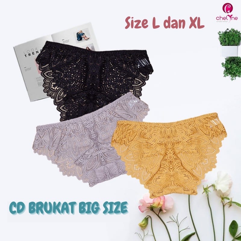 CD Brukat Chelyne L-XL Wanita T6770 Model Mini Lace