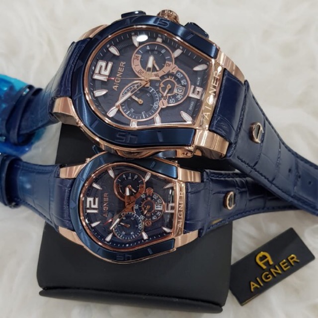JAM TANGAN AIGNER PALERMO COUPLE STRAP KULIT