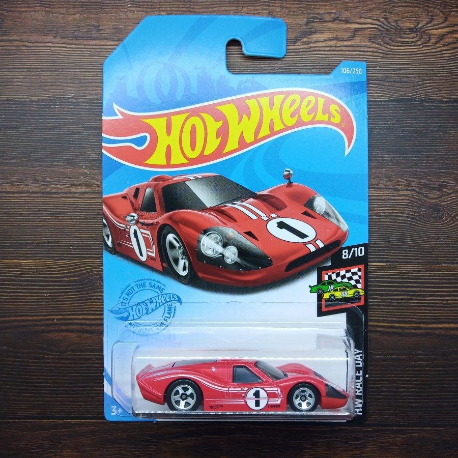 HOT WHEELS 1967 FORD GT40 MKIV MERAH HW RACE DAY KADO MAINAN ANAK MOBIL SPORT PROMO MURAH