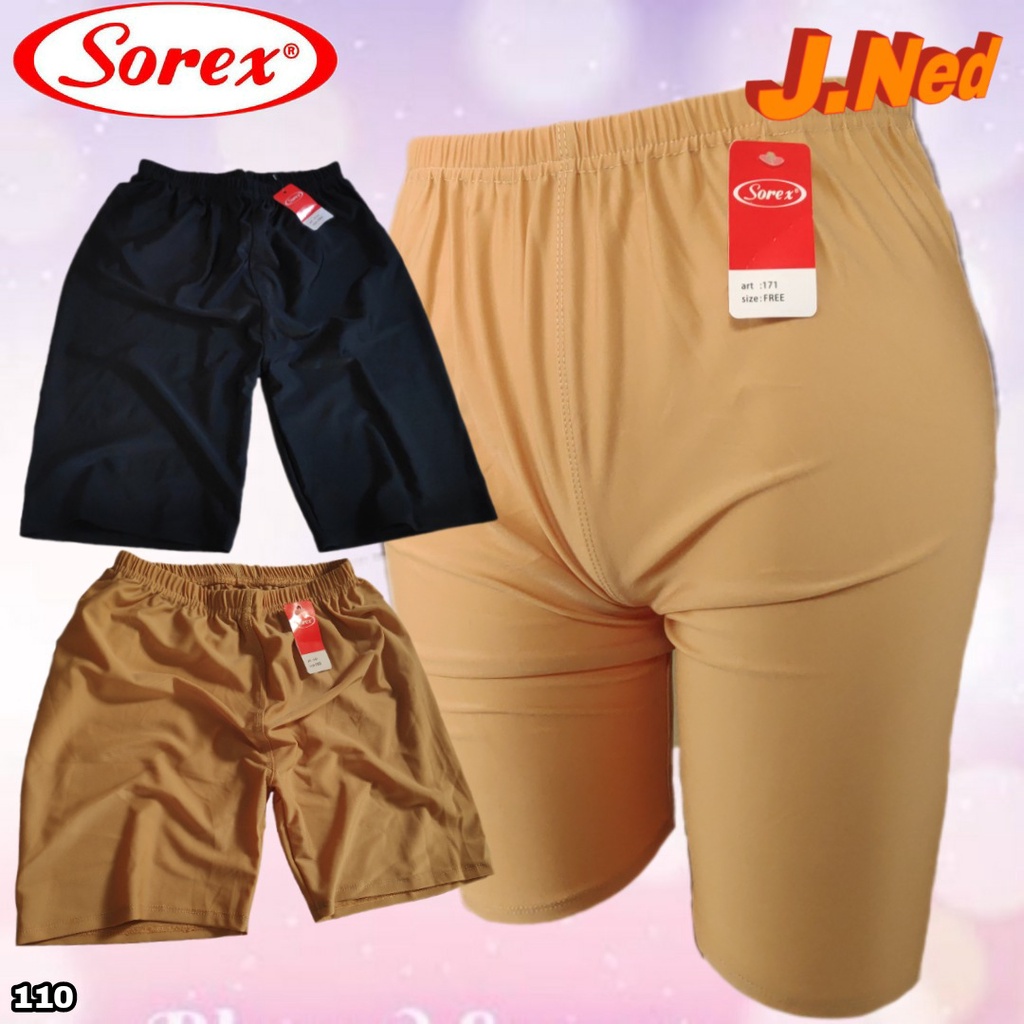 J110 - CELANA PENDEK STRIT, CELANA SENAM WANITA SOREX SIZE M/L DAN XL/XXL HARGA PER 1PCS