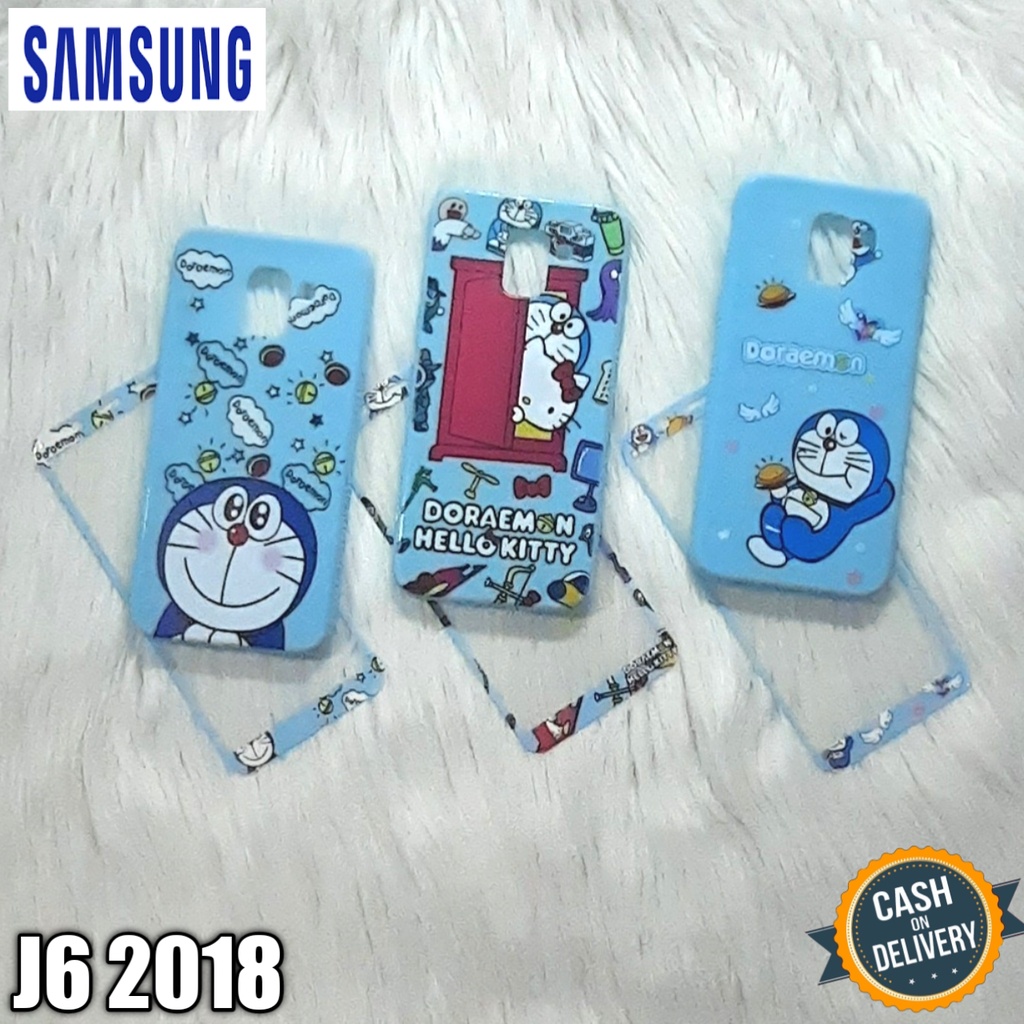 CASE+TEMPERED GLASS SAMSUNG J6 SOFTCASE SOFTSHELL JELLY GLOSSY