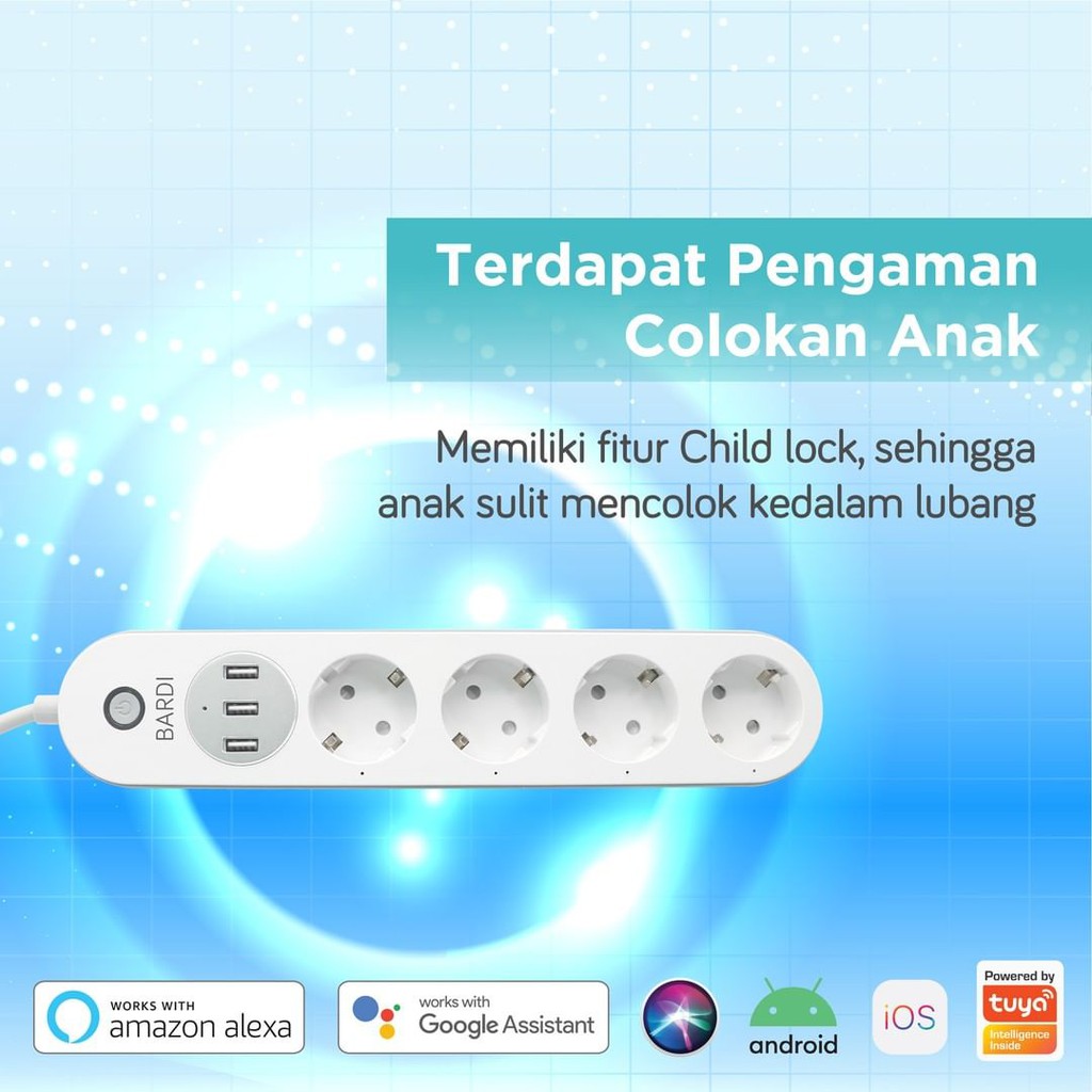 BARDI Smart Extension Power Strips Stop Kontak [Wifi] Colokan Listrik