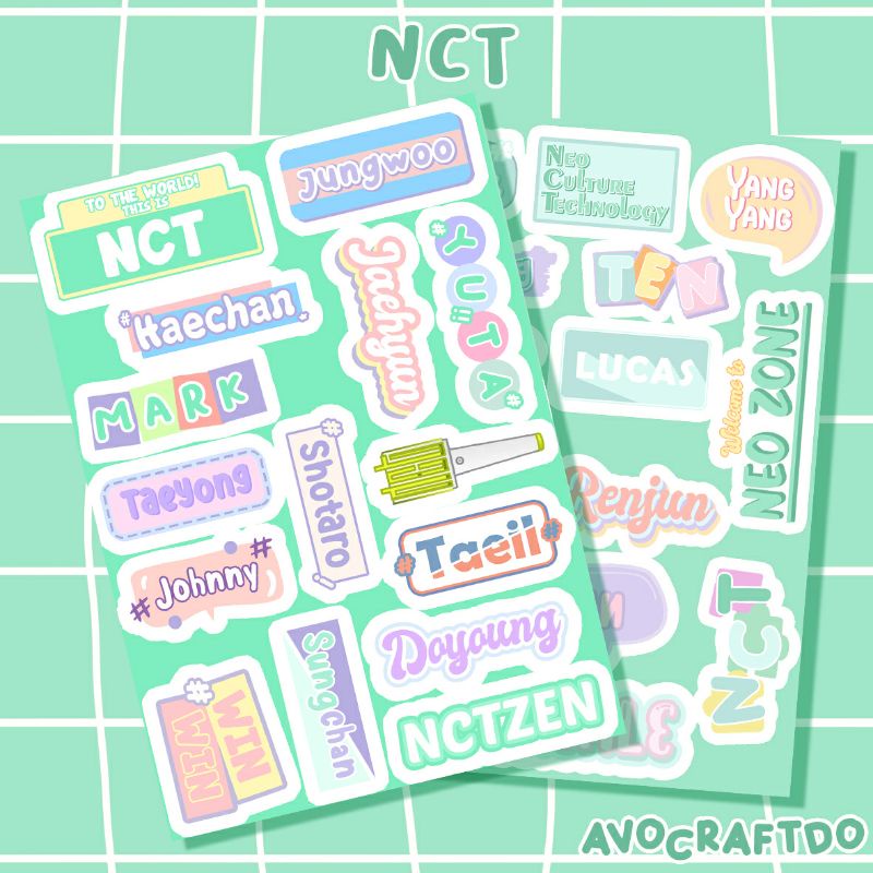 [ AVOCRAFTDO ] Sticker Kpop NCT Dream / NCT 127 Die Cut