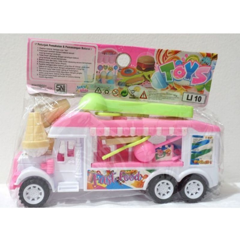 LI 10/11 truck delicious fast food / mainan mobil truck menjual burger / eskrim