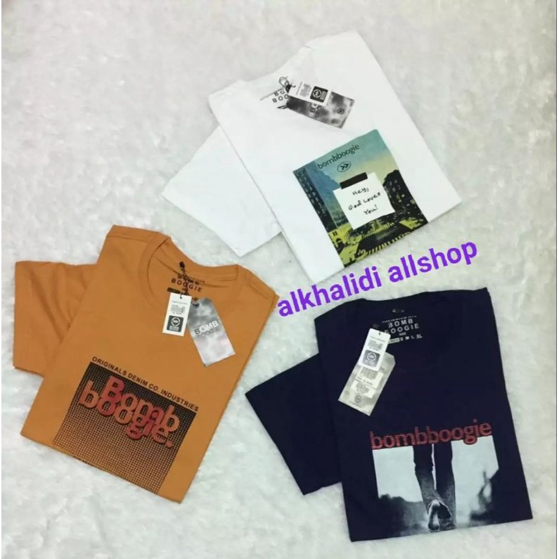 paket 3pcs random / kaos bomboogie original 3pcs 100 / baju 3pcs 100/kaos pria distro keren terbaru