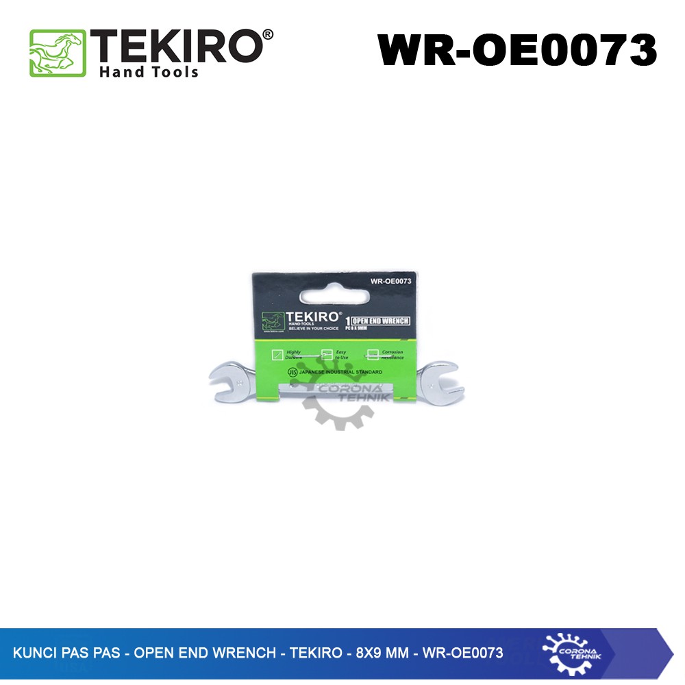 WR-OE0073  - Kunci Pas Pas - Open End Wrench - Tekiro - 8x9 mm