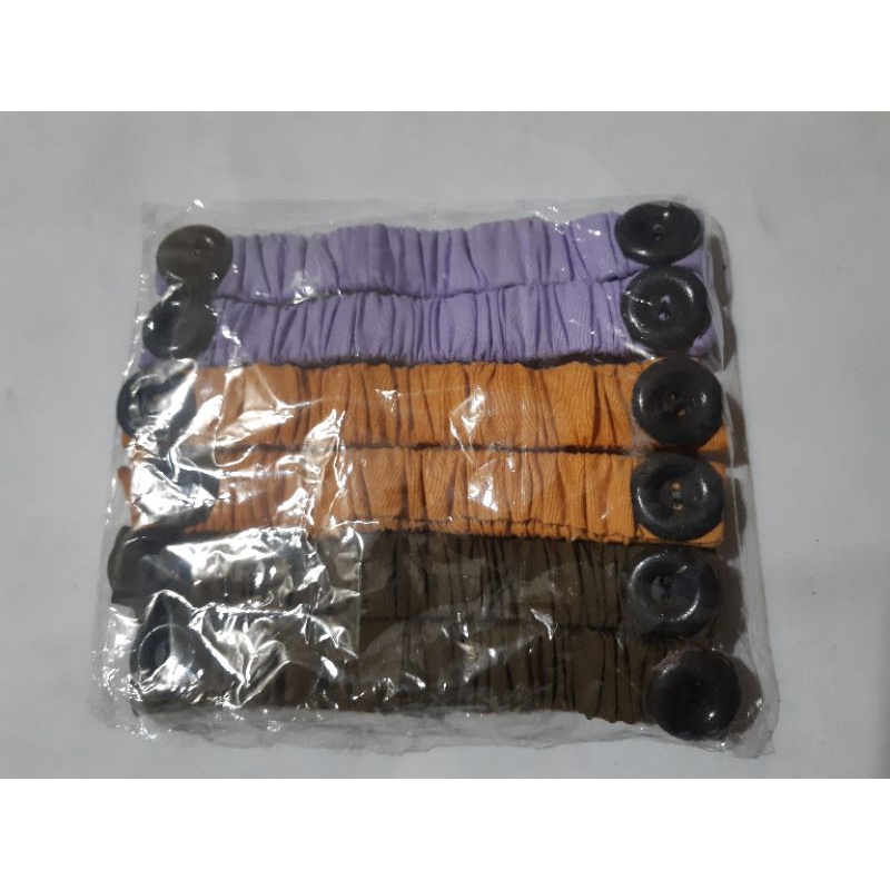 6 PCS KONEKTOR MASKER HIJAB POLOS WARNA (RANDOM)