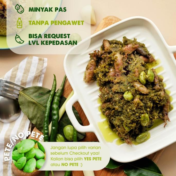 

Baby Cumi Sambal Ijo / Hijau (MIJO) Pete / Non Petai 200G PEDAS GURIH