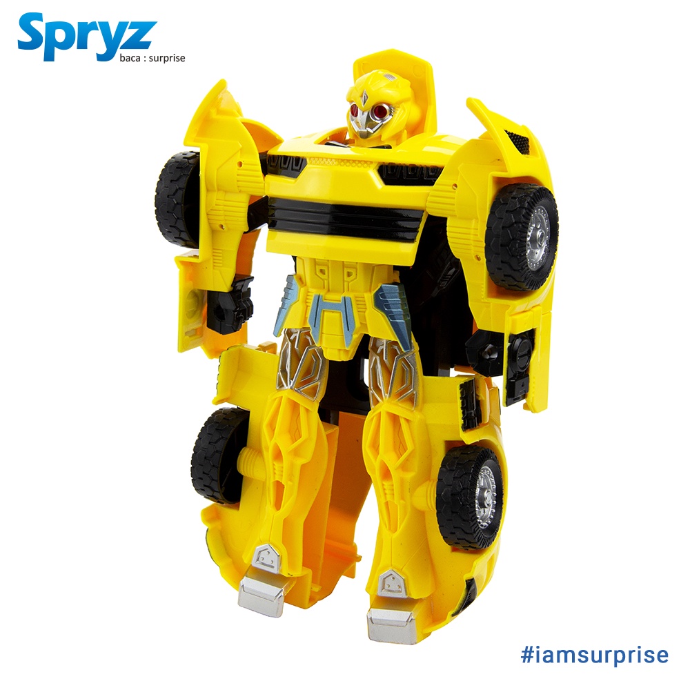 Spryz Revamp Justice Kitt - Mainan Mobil Robot Transformer