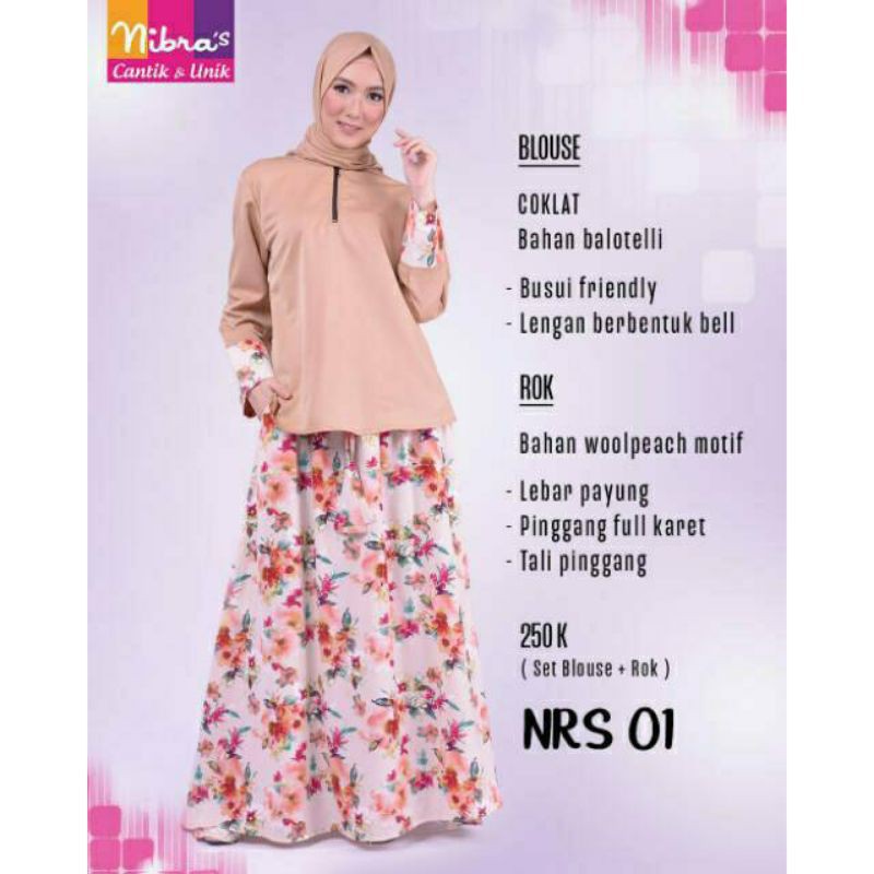 NIBRAS ROK SETELAN NRS 01 / SETELAN DEWASA / SETELAN REMAJA / NIBRAS FASHION