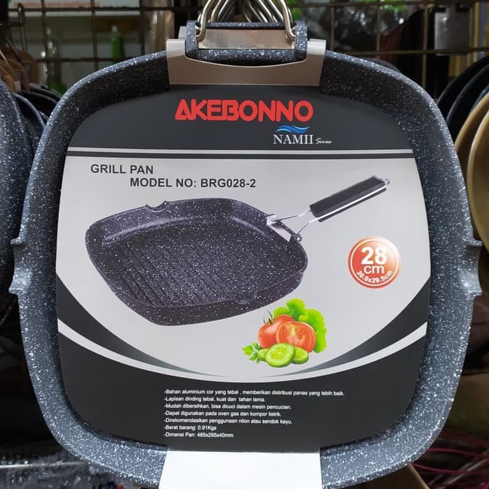 AKEBONNO LIPAT 36 CM SQUARE FRYPAN AKEBONNO NON STICK GAGANG LIPAT