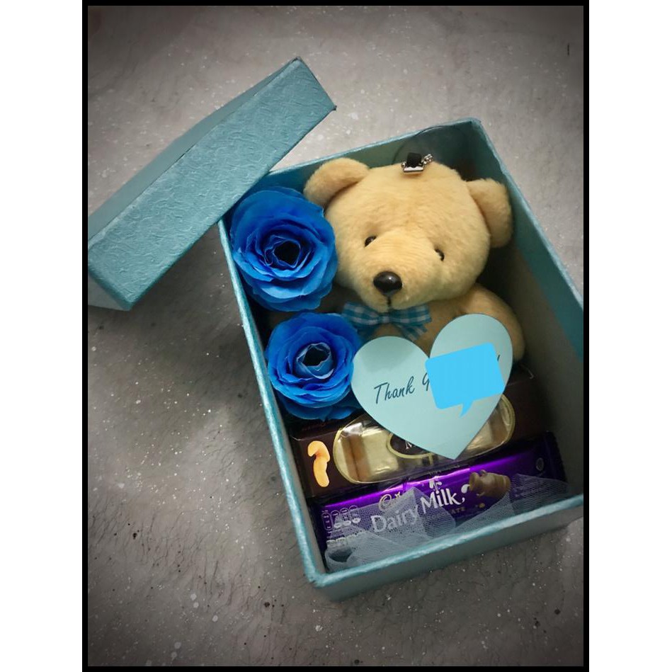 

Suprise Box Love Teddy Biru / Kado Pacar Cewek / Hadiah Ulang Tahun