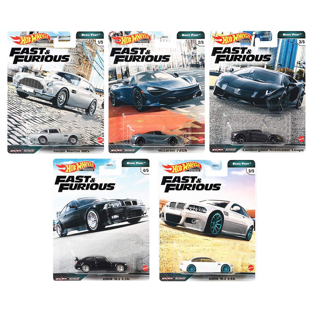 Hot Wheels Fast and Furious EURO FAST SET HW Hotwheels FNF aston martin lamborghini mclaren bmw