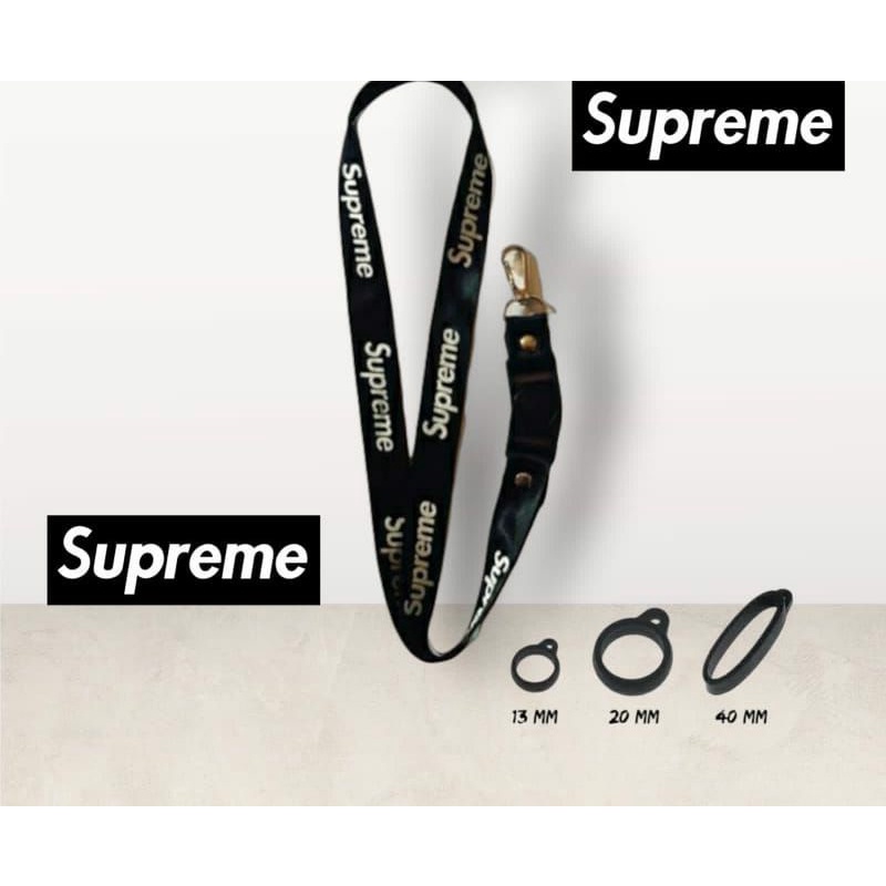 

lanyard SUPREME gantungan kunci DISTRO / tali lanyard gantungan leher id card name tag kartu nama
