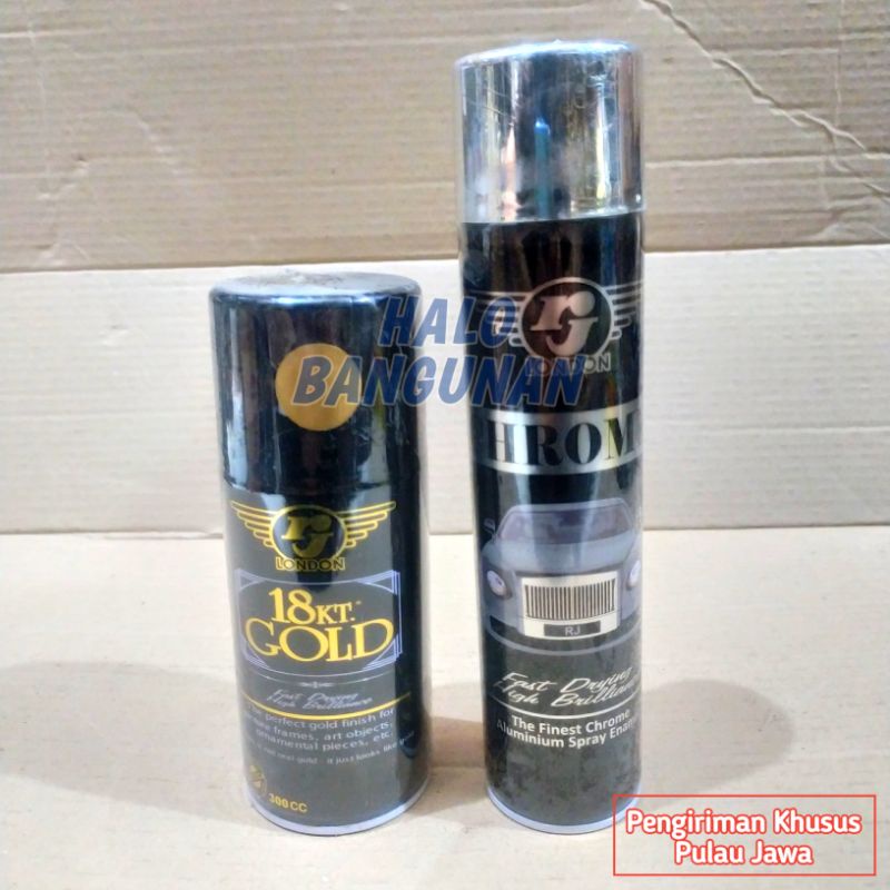 

Pilok Pilox RJ 18KT Gold Chrome 300 cc / Cat Semprot Emas RJ London