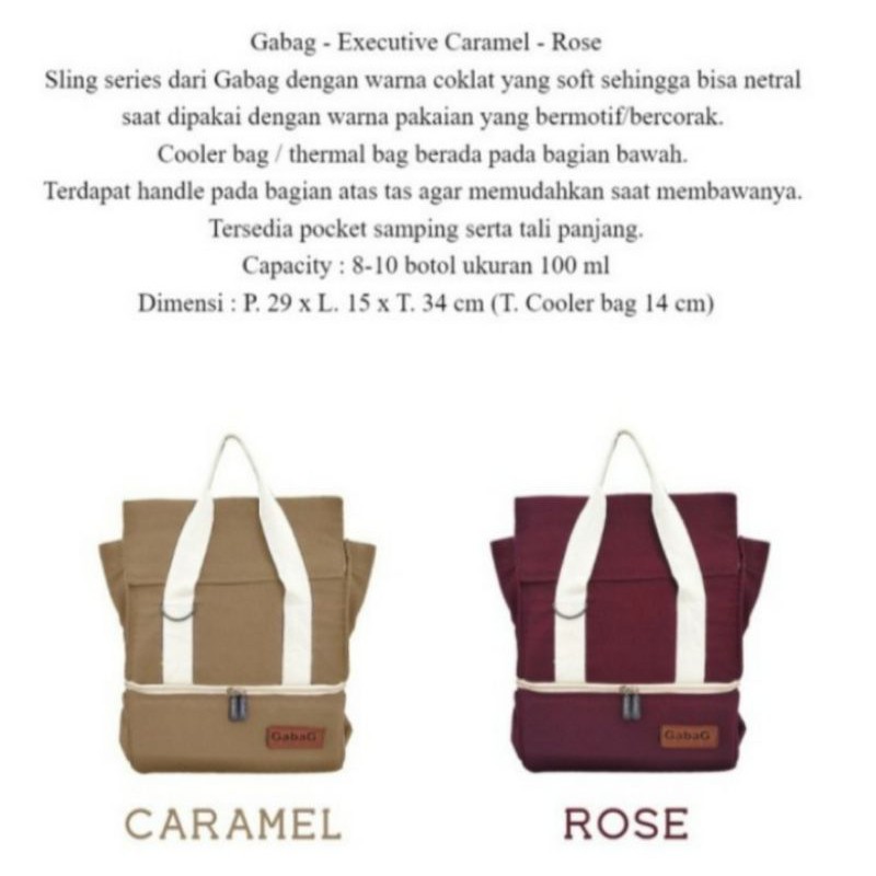 GABAG Executive Series Rose dan Caramel Cooler Bag Diaper Bag