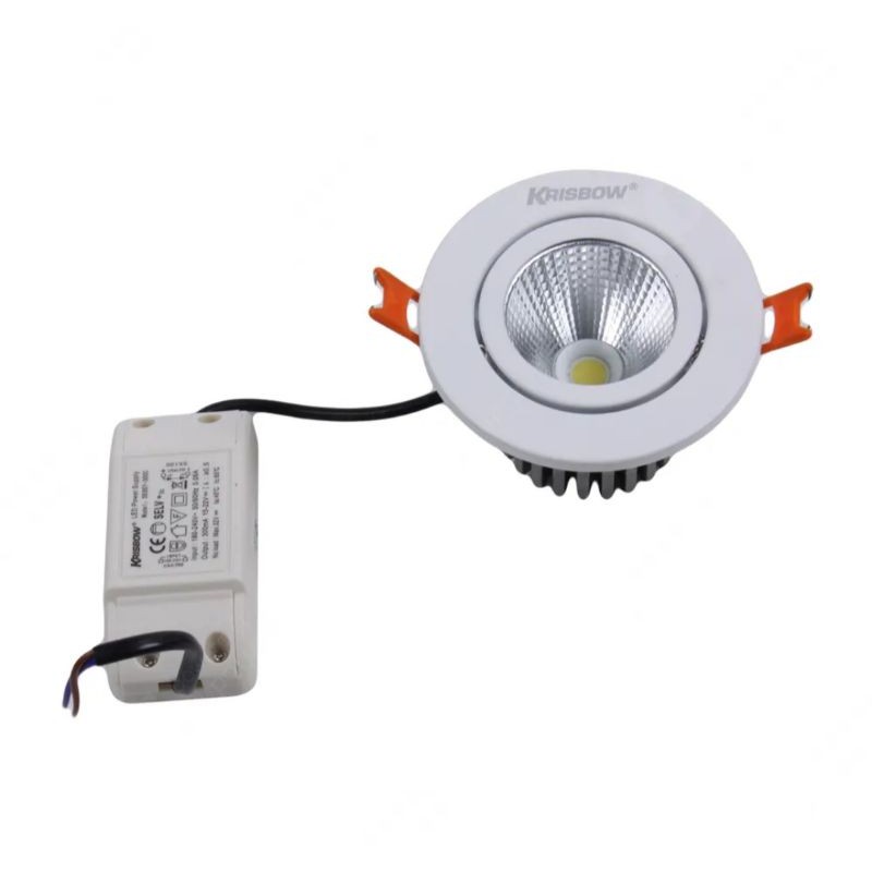 krisbow lampu downlight LED 7 watt warna putih