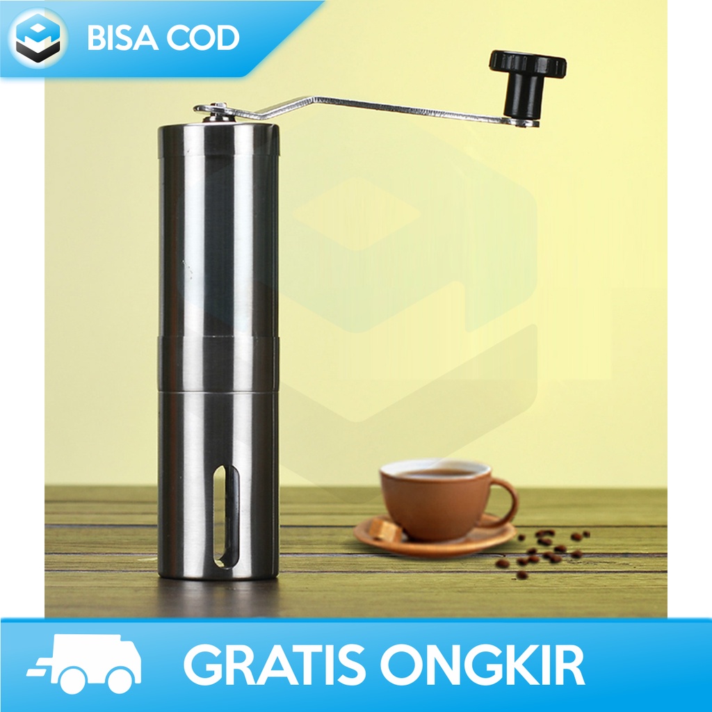 GRINDER COFFEE MANUAL STAINLESS BURR ONE TWO CUPS WFCG9800 ORIGINAL ALAT PENGGILING KOPI MANUAL PORTABLE