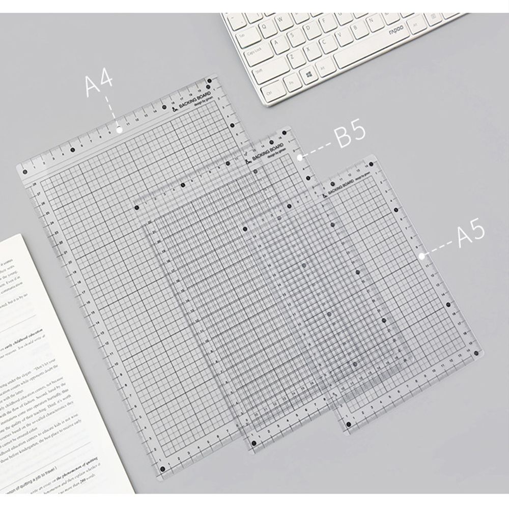 ELEGANT Flat Cutting Mats Waterproof Writing Pad Ruler Board Drafting School Transparent Grid Stationery Reuseable Drawing Clipboard