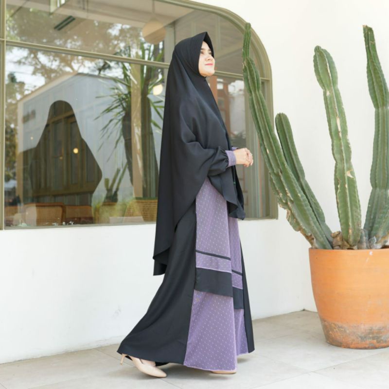 Preloved Gamis Dotty Set by Mumtaz Hijab Size S