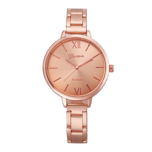 ✅Grosir Jam Senen - Jam Tangan Wanita Geneva Bulat Stainless