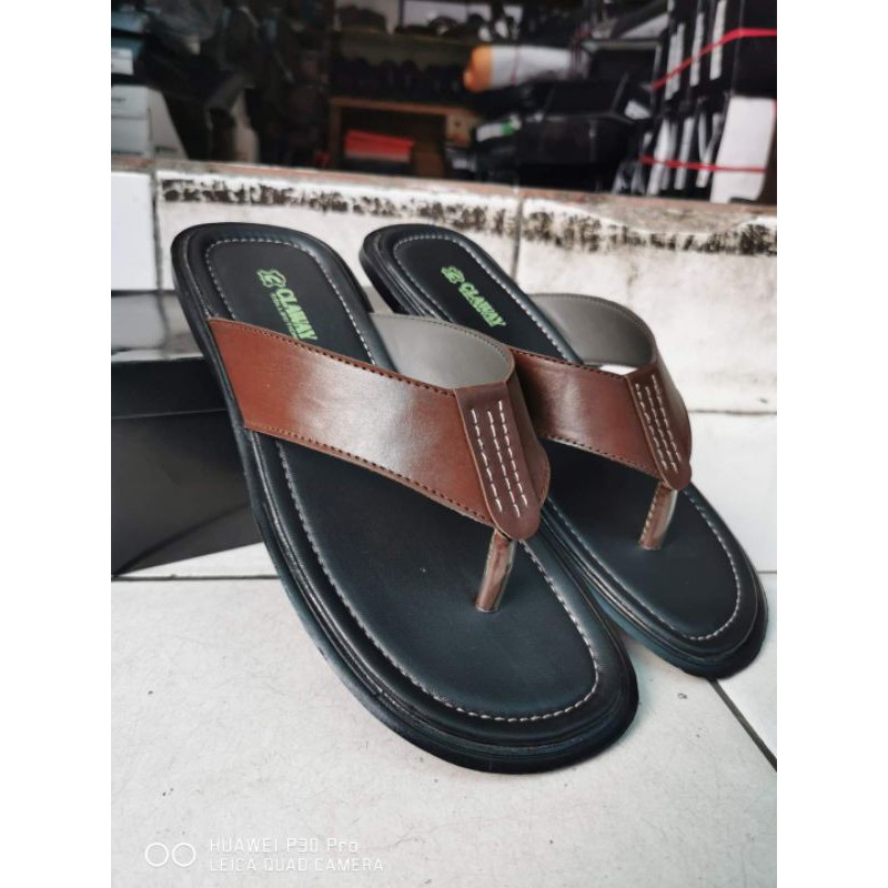 Sandal Kulit Pria Claway 03 Big Size 44-46 ( Produksi Sendiri )