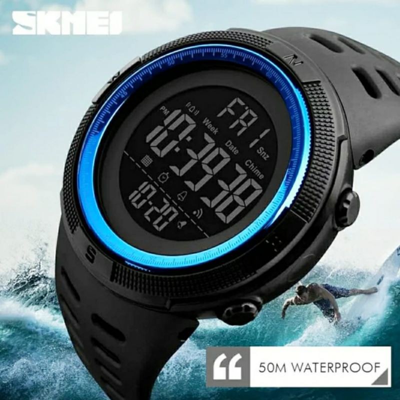 MODEL OUTDOOR KESUKAAN PRIA JAM DIGITAL SKMEI ORIGINAL JAM TERLARIS TAHAN AIR BISA BUAT SNORKLING!!!