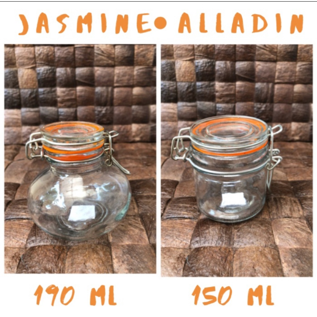 Hermetico Jar Mini Alladin & Jasmine Series | Toples / Jar Kaca Mini