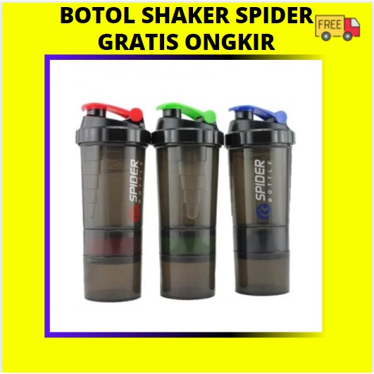 SHAKER BOTOL MINUM HITAM TUMBLER TUMBLR BPA FREE 600 ML / kaos