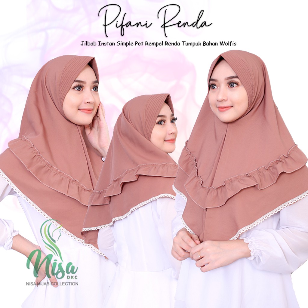 Jilbab Wolfis Hijab Instan Pifany Renda