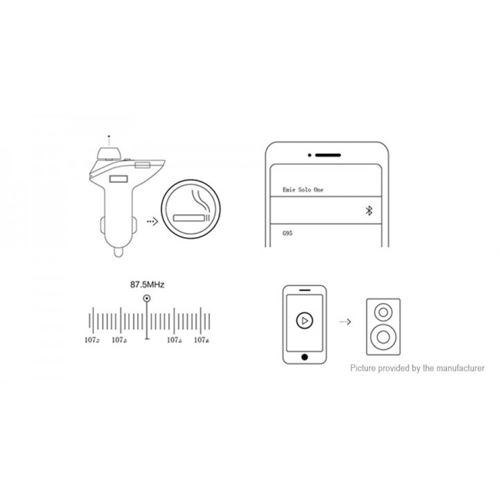 G95 Bluetooth MP3 Player Car Charger FM Transmitter